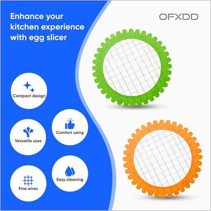 Egg Dicer for Hard Boiled Eggs - Manual Potato, Carrot & Egg Salad Chopper Grid/Slicer - Plastic Egg Chopper for Hard Boiled Eggs and Vegetables with Wire Stainless Steel