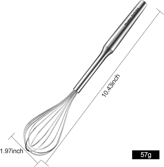 Stainless Steel Small Whisk, 10-Inch | For Cooking, Cheese, Coffee, Flour, Eggs。which works great for cups and small containers
