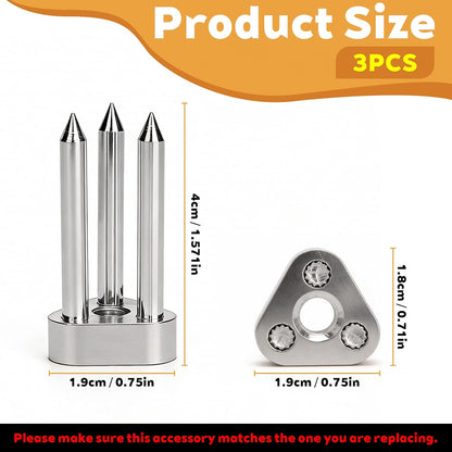 3pcs Apple Peeler Corer Slicer Replacement Fork, Apple Peeler Accessories Stainless Steel Slicer Replacement Parts Fork for and Kitchen Gadget