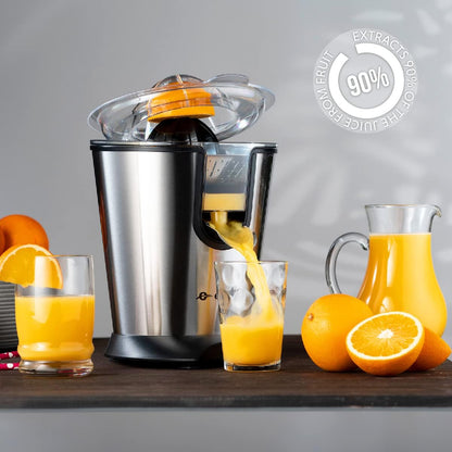Electric Orange Juicer, Sleek Effortless Citrus Juice Squeezer for Lemon, Lime, Grapefruit | Powerful Motor, Easy to Clean, Removable Dishwasher-Safe Parts