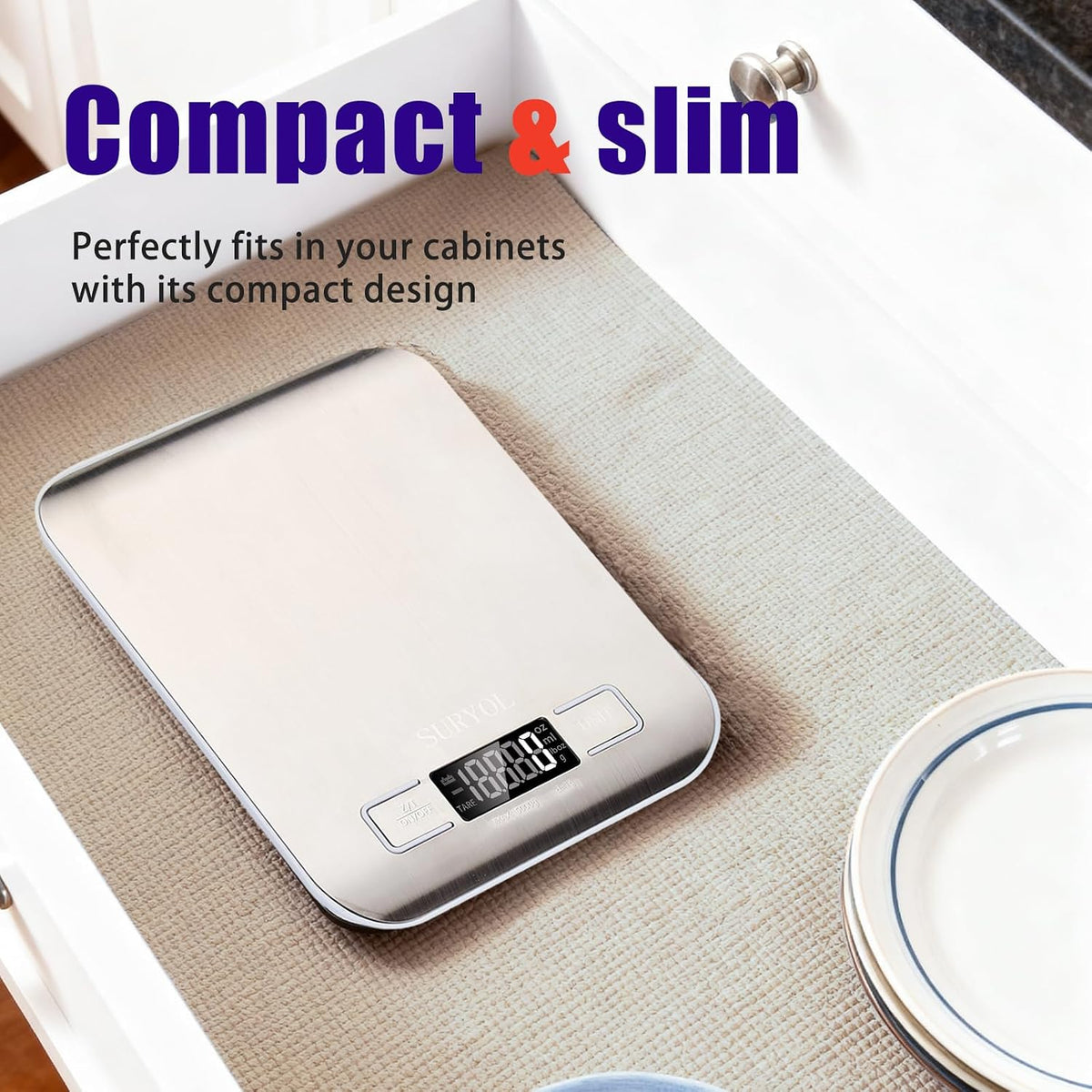 Food Kitchen Scale High-Precision Digital Scale Accurate Weighing for Baking & Cooking Enthusiasts(Silvery & Grayish Green)