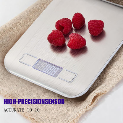 Food Kitchen Scale High-Precision Digital Scale Accurate Weighing for Baking & Cooking Enthusiasts(Silvery & Grayish Green)