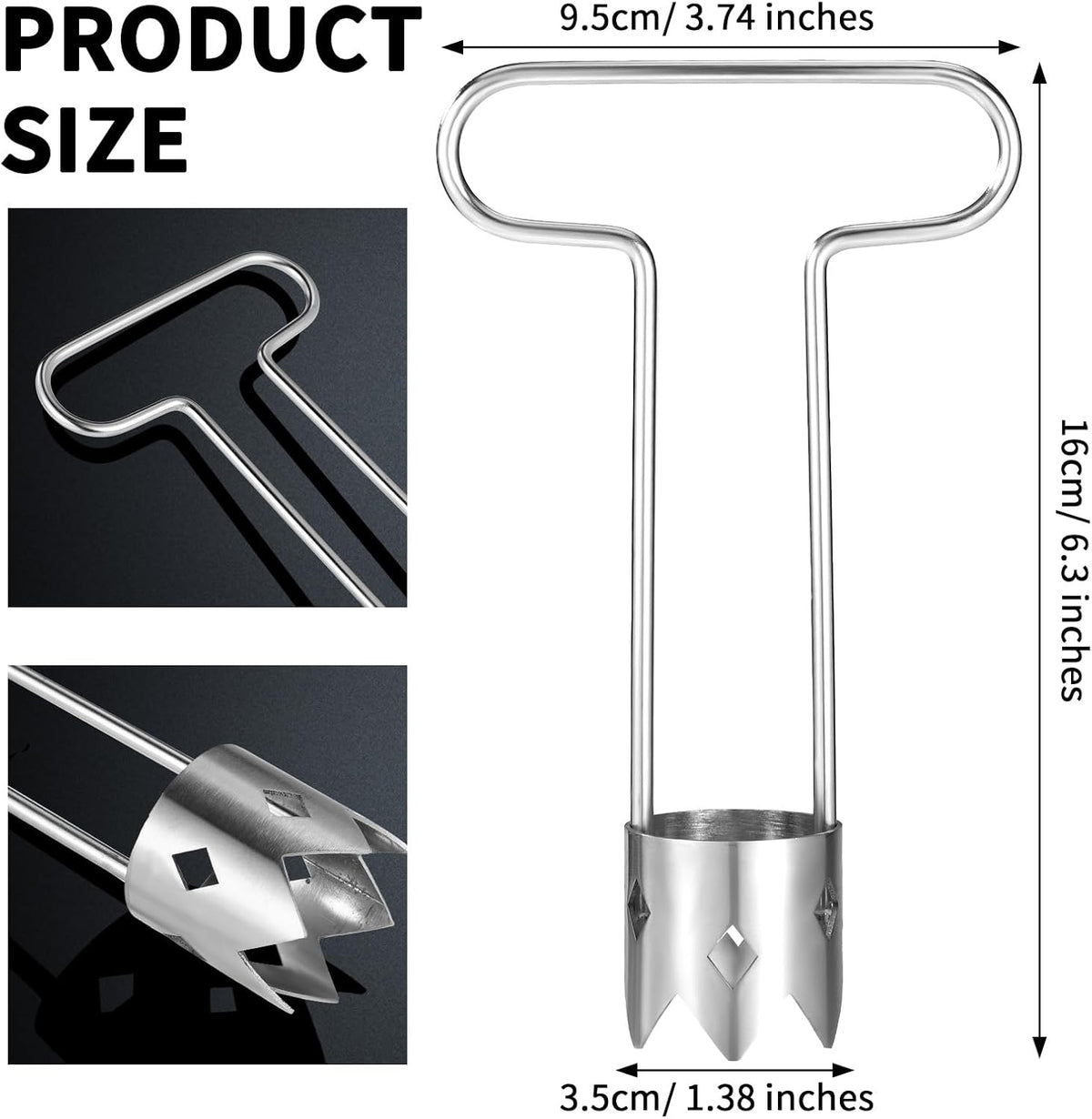 Red Bell Pepper Seed Corer, T Shaped Vegetable and Fruit Corer