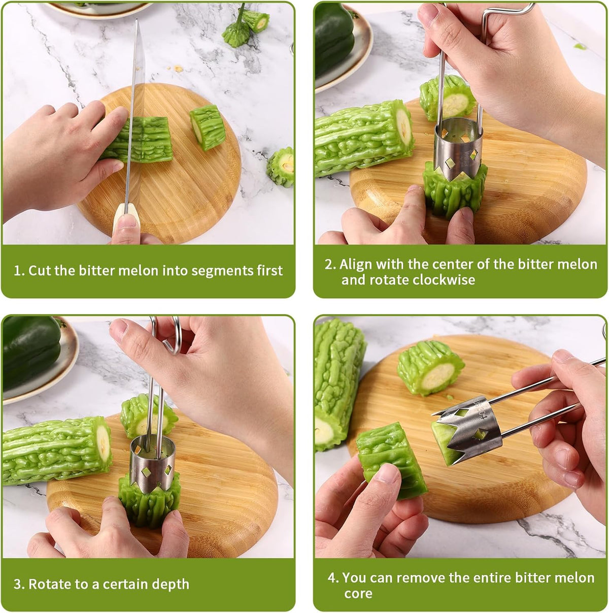 Red Bell Pepper Seed Corer, T Shaped Vegetable and Fruit Corer