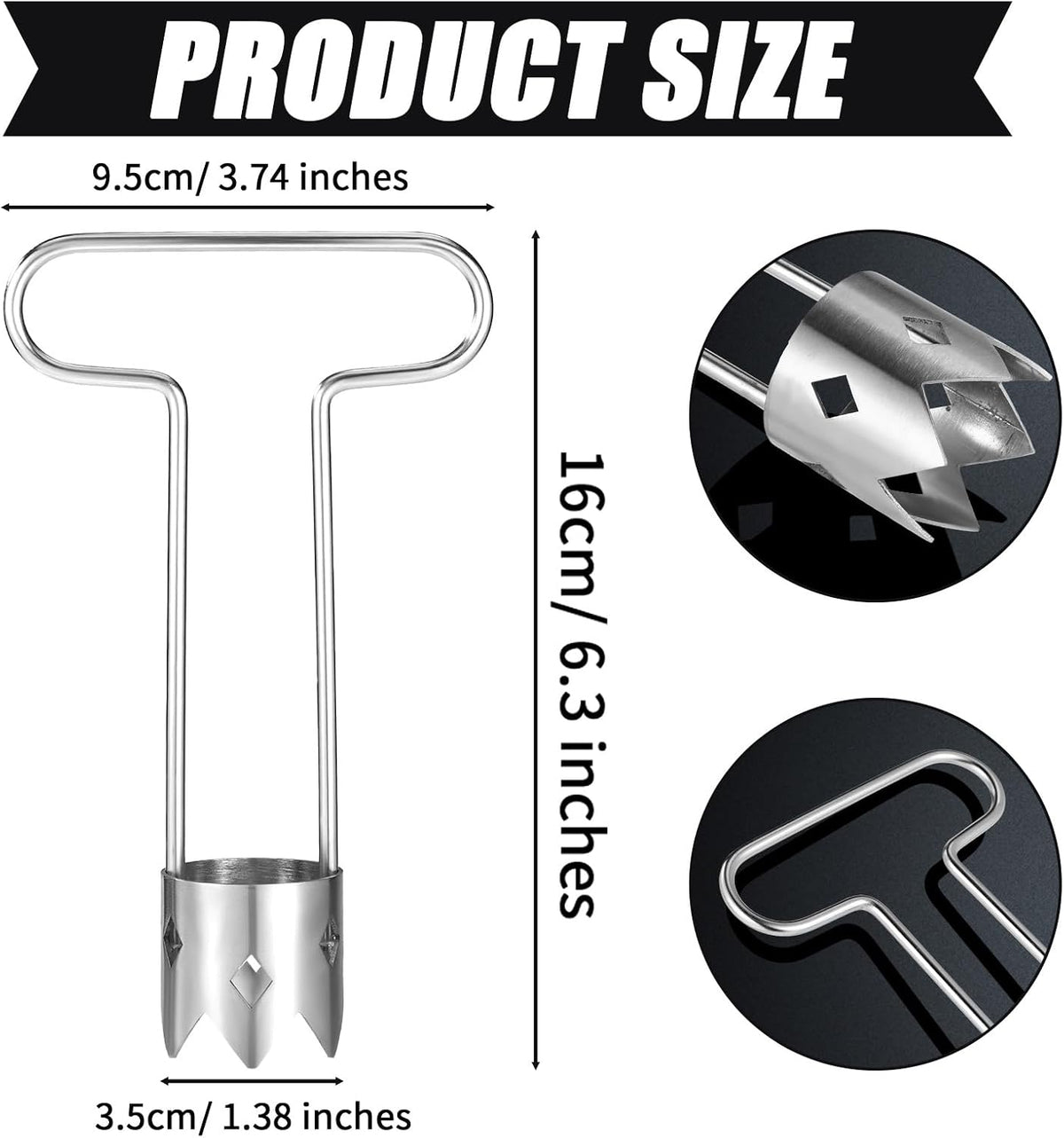 Red Bell Pepper Seed Corer, T Shaped Vegetable and Fruit Corer