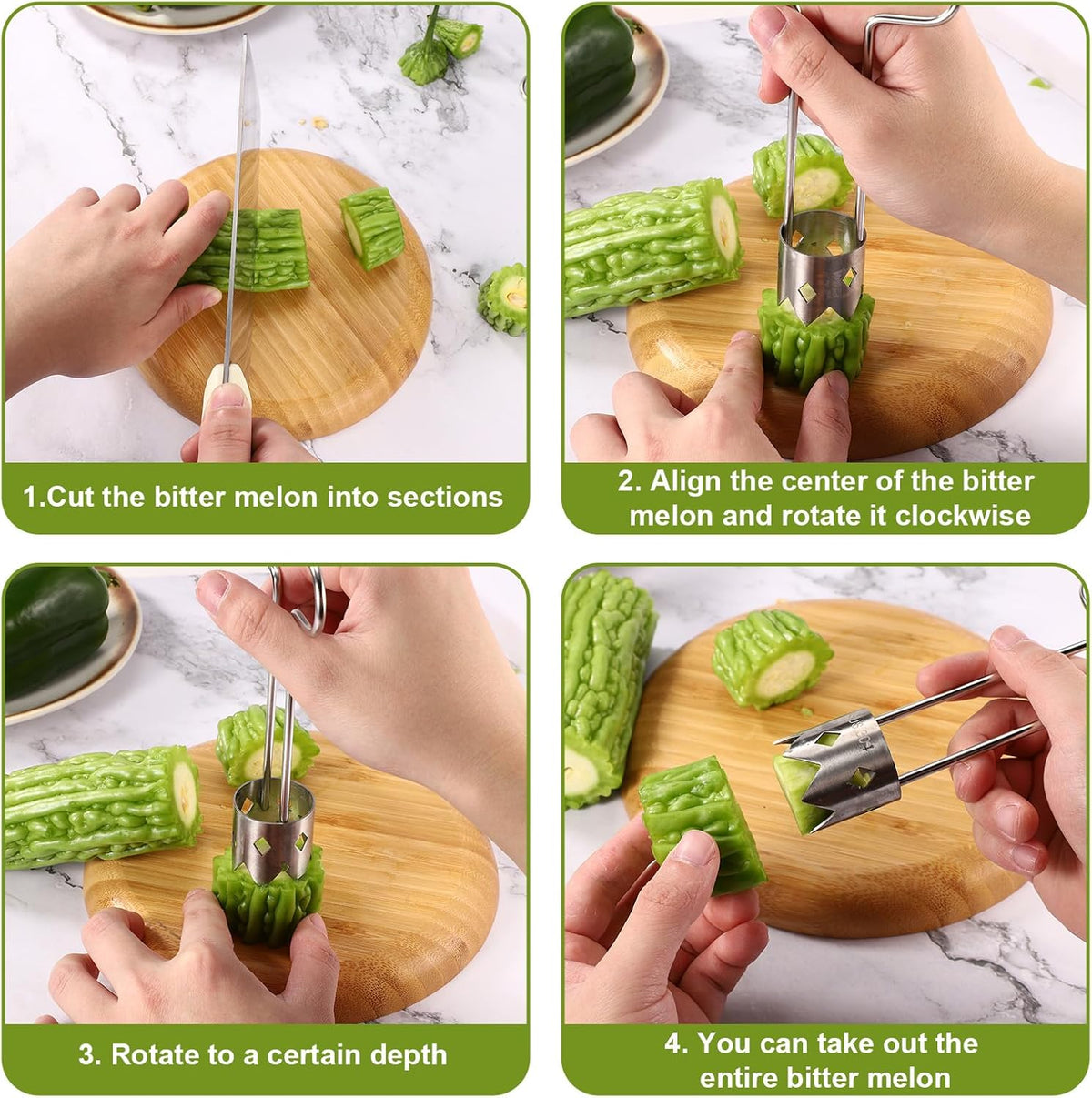 Red Bell Pepper Seed Corer, T Shaped Vegetable and Fruit Corer