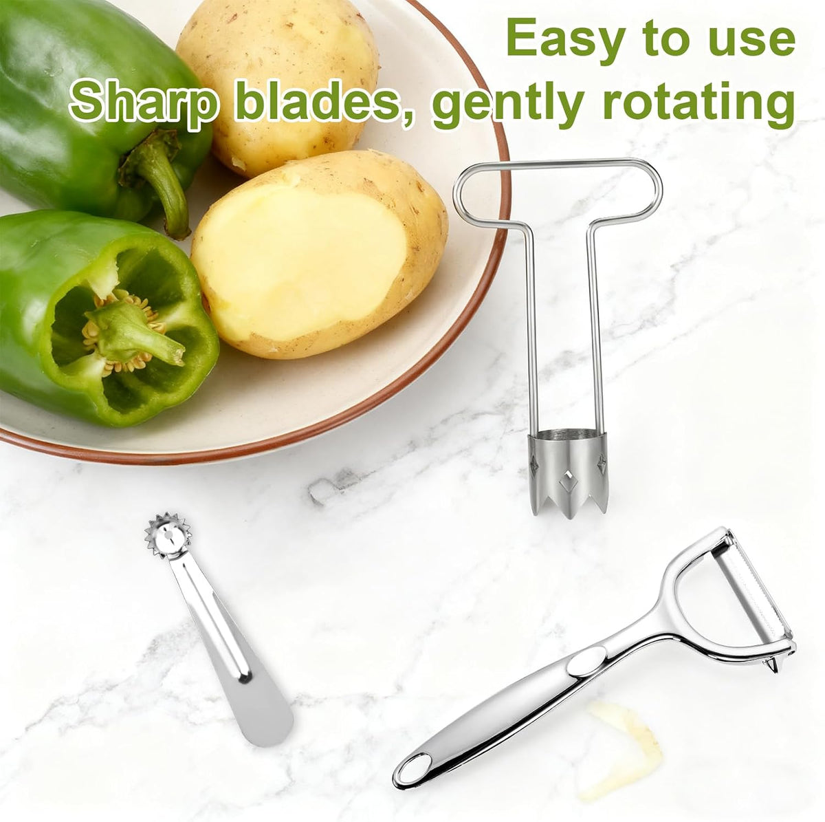 Red Bell Pepper Seed Corer, T Shaped Vegetable and Fruit Corer