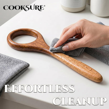 Danish Dough Whisk for Sourdough Bread – 13 Inch Bread Whisk with Wooden Handle – 304 Stainless Steel Hook for Heavy Dough Baking, Swedish Dough Whisk Tool