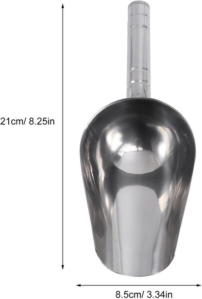 2-Pack Stainless Steel Dog Food Scoop 1-Cup Pet Food Scoop for Dry Kibble Nuts Flour Beans Candy Thin-Edge Shovel for Easy Serving 9.05 X 3.34 X 3.54 in