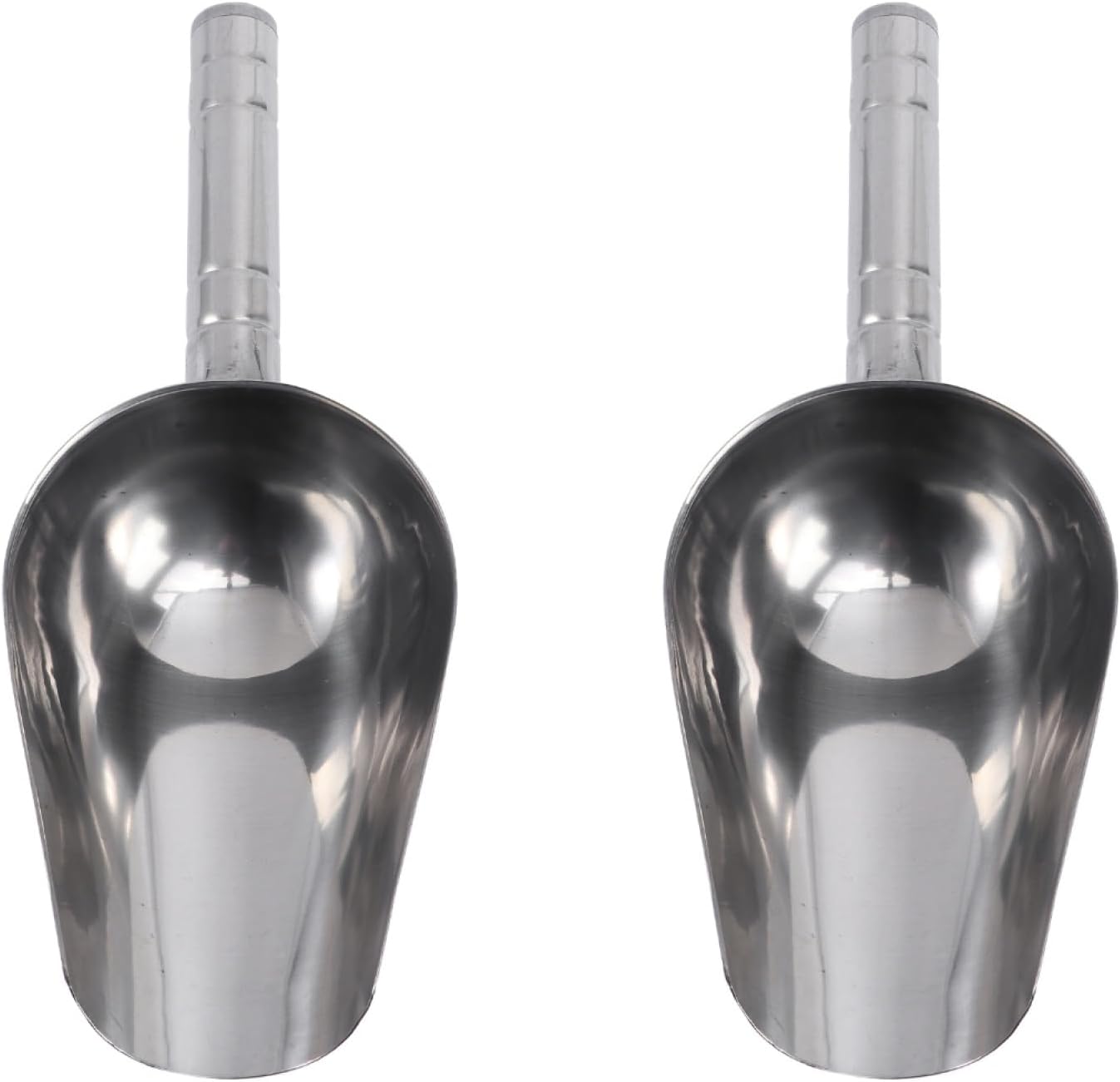 2-Pack Stainless Steel Dog Food Scoop 1-Cup Pet Food Scoop for Dry Kibble Nuts Flour Beans Candy Thin-Edge Shovel for Easy Serving 9.05 X 3.34 X 3.54 in