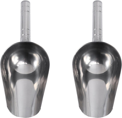 2-Pack Stainless Steel Dog Food Scoop 1-Cup Pet Food Scoop for Dry Kibble Nuts Flour Beans Candy Thin-Edge Shovel for Easy Serving 9.05 X 3.34 X 3.54 in