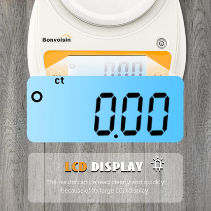 Digital Lab Scale 600g x 0.01g Precision Electronic Scale LCD Display Analytical Balance Jewelry Scale Scientific Scale 0.01g Accuracy
