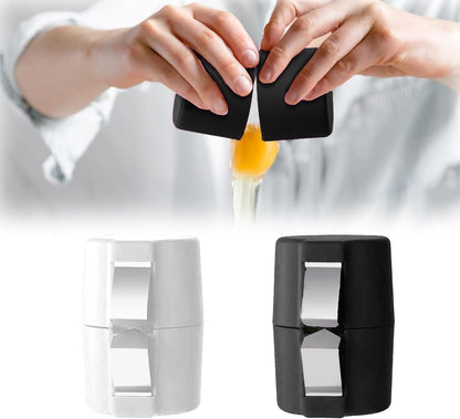 Egg Cracker Tool for Raw Eggs, Egg Shell Opener with Stainless Steel Cutter, Clean Cut Kitchen Gadget for Cooking, Baking & Meal Prep