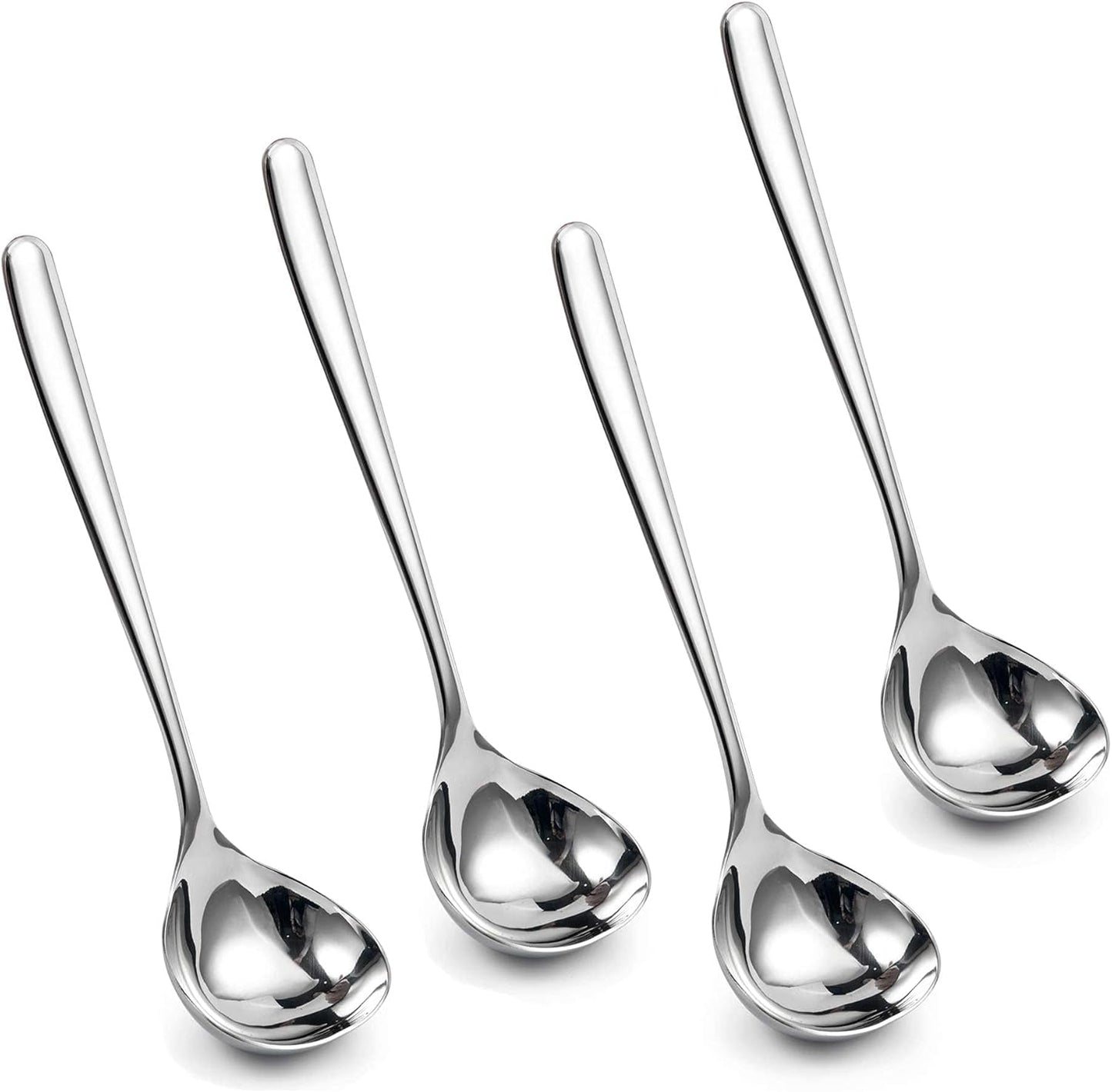 8-Inch Gravy Ladle SUS304 Stainless Steel Serving Ladle, Set of 4