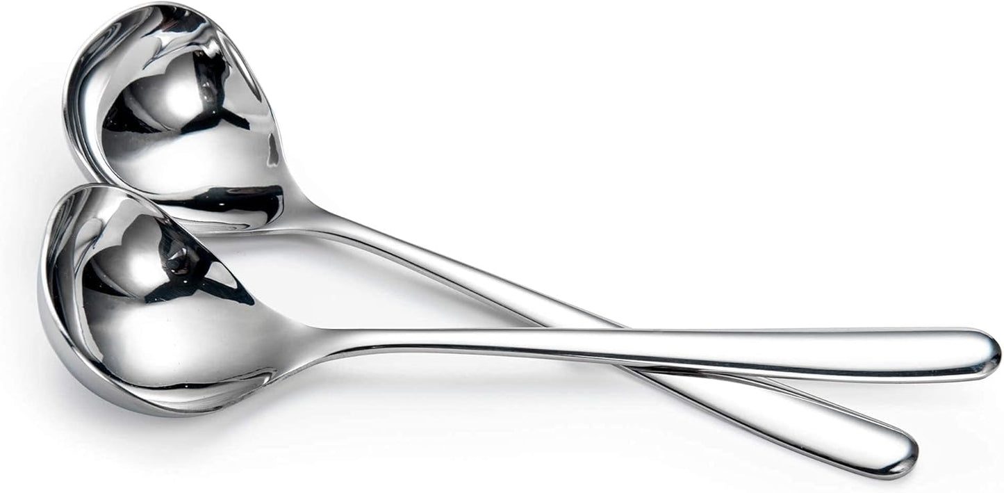 8-Inch Gravy Ladle SUS304 Stainless Steel Serving Ladle, Set of 4