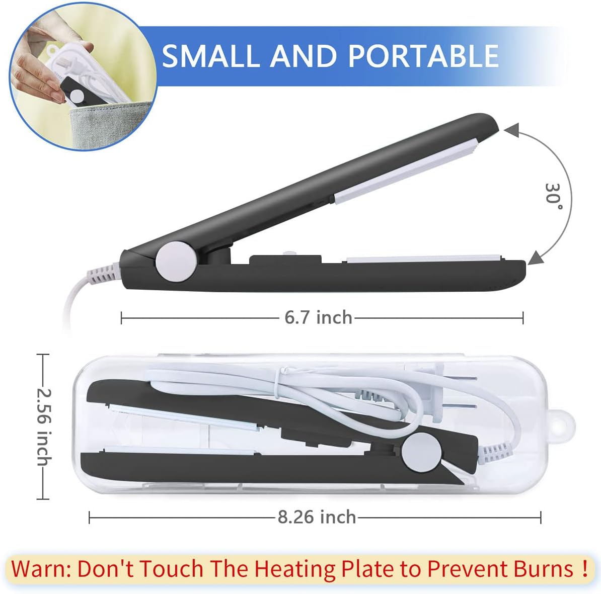 chip Bag Sealer Mini, Handheld Heat Sealer for Chip Bags and Mylar Bags, Portable Bag Resealer for Food Storage - Black