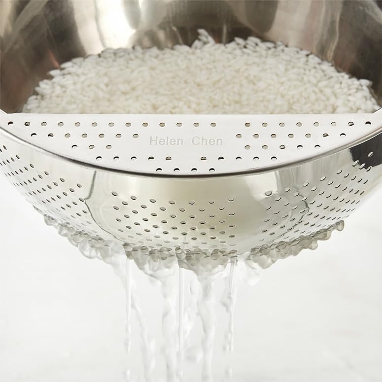 Japanese Rice Washing Bowl, 3-Quart, Side Drainer