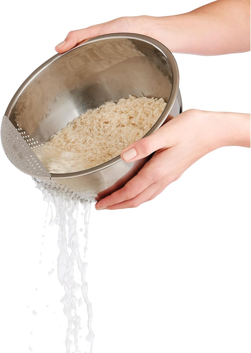 Japanese Rice Washing Bowl, 3-Quart, Side Drainer