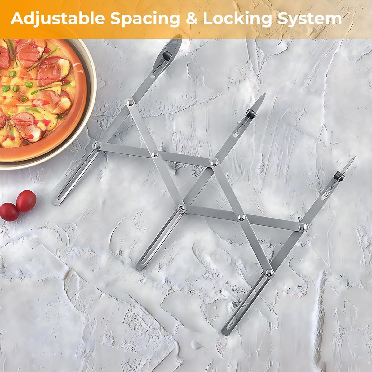 5 Wheel Pastry Cutter, Stainless Steel Pizza Slicer, Expandable Dough Cutter, Multi-Round Pastry Knife, Baking Cutter Roller Cookie Ravioli Cutter Wheel Divider