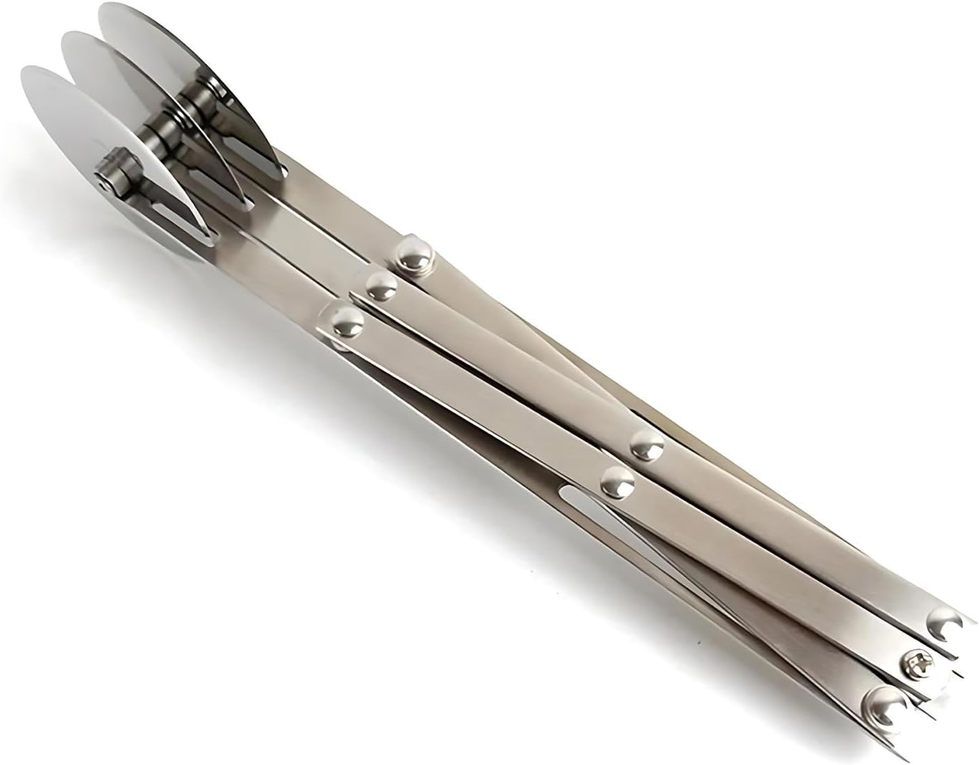 5 Wheel Pastry Cutter, Stainless Steel Pizza Slicer, Expandable Dough Cutter, Multi-Round Pastry Knife, Baking Cutter Roller Cookie Ravioli Cutter Wheel Divider