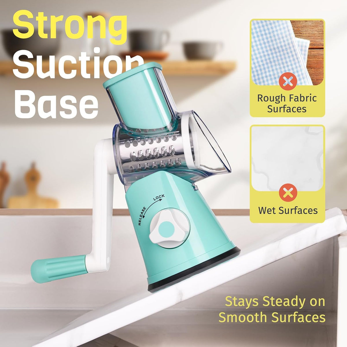 Black Hand Crank Rotary Cheese Grater