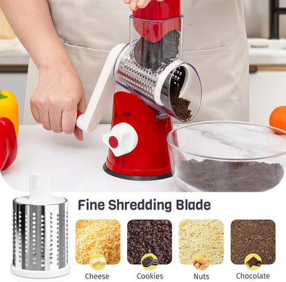 Black Hand Crank Rotary Cheese Grater