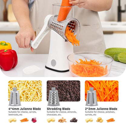 Black Hand Crank Rotary Cheese Grater