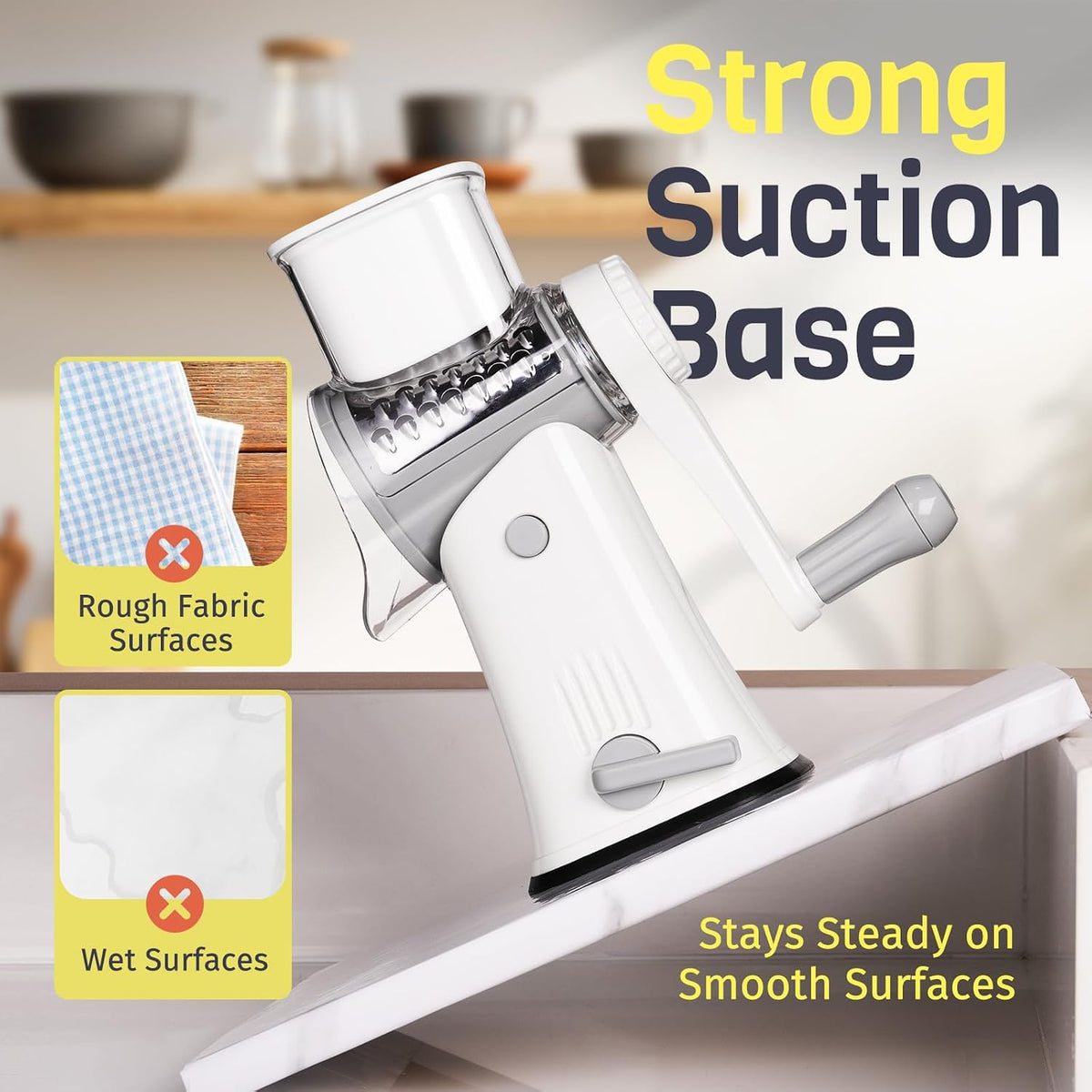 Black Hand Crank Rotary Cheese Grater