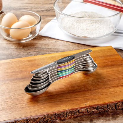 Stainless Steel Assorted Measuring Spoon Set, 6.7 x 1.6 In