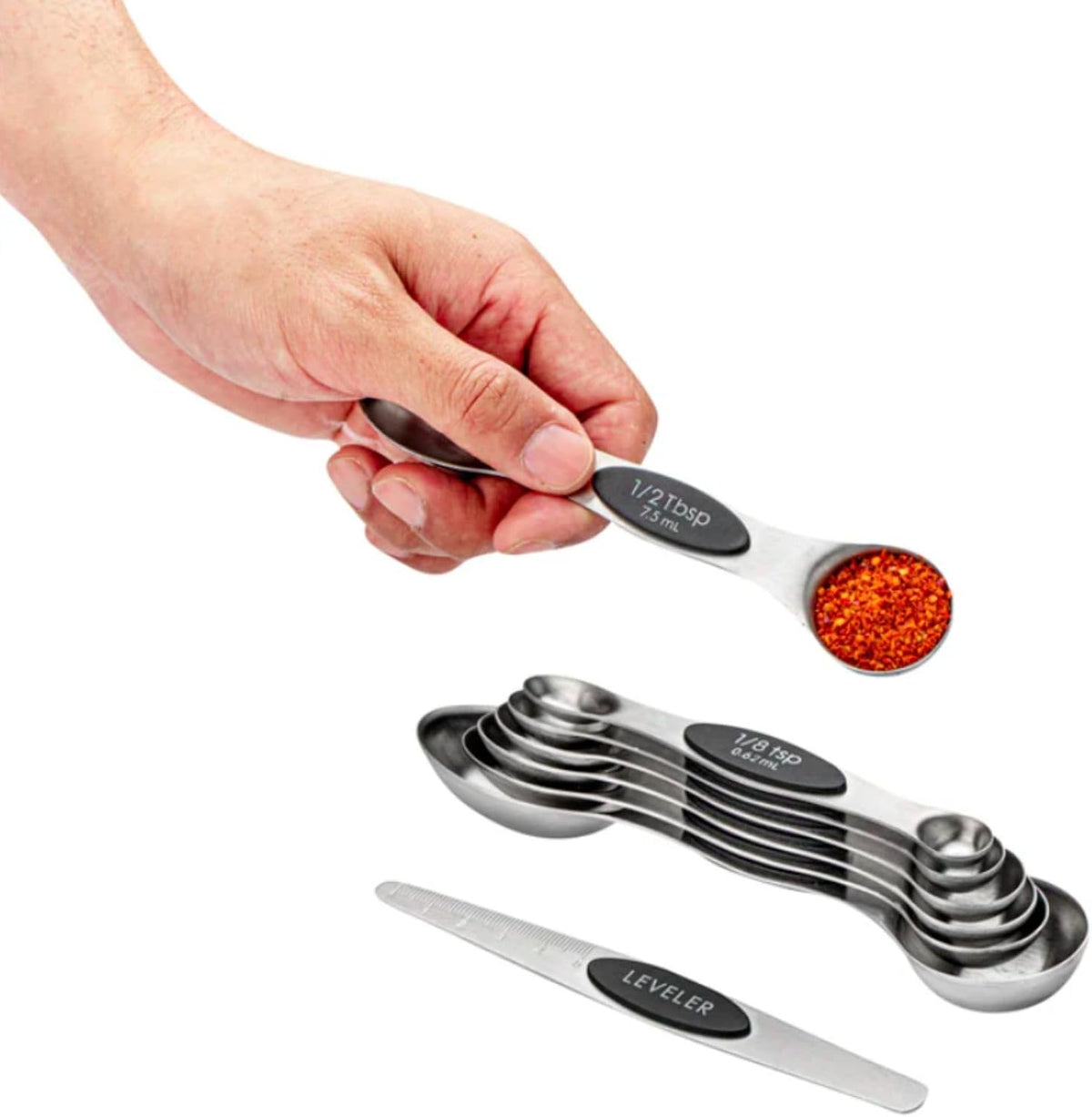Stainless Steel Assorted Measuring Spoon Set, 6.7 x 1.6 In