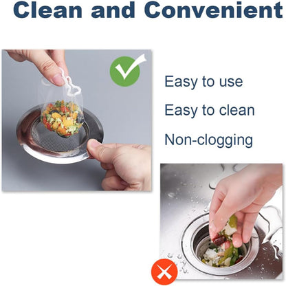 300PCS Kitchen Sink Drain Strainer Mesh Bags Disposable Drain Covers (300)
