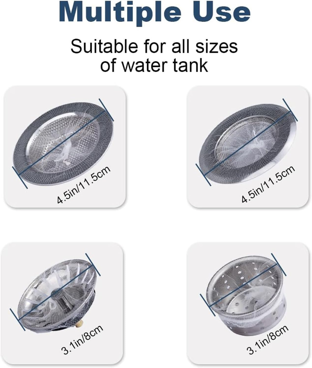 300PCS Kitchen Sink Drain Strainer Mesh Bags Disposable Drain Covers (300)