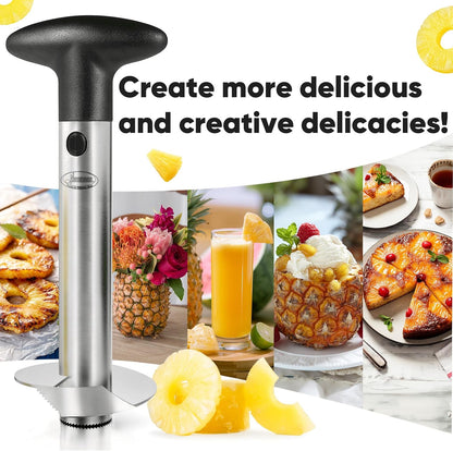 Newness Upgraded Pineapple Corer & Slicer, Reinforced Thick Blade