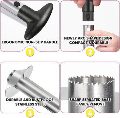 Newness Upgraded Pineapple Corer & Slicer, Reinforced Thick Blade