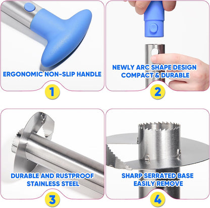 Newness Upgraded Pineapple Corer & Slicer, Reinforced Thick Blade