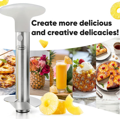 Newness Upgraded Pineapple Corer & Slicer, Reinforced Thick Blade