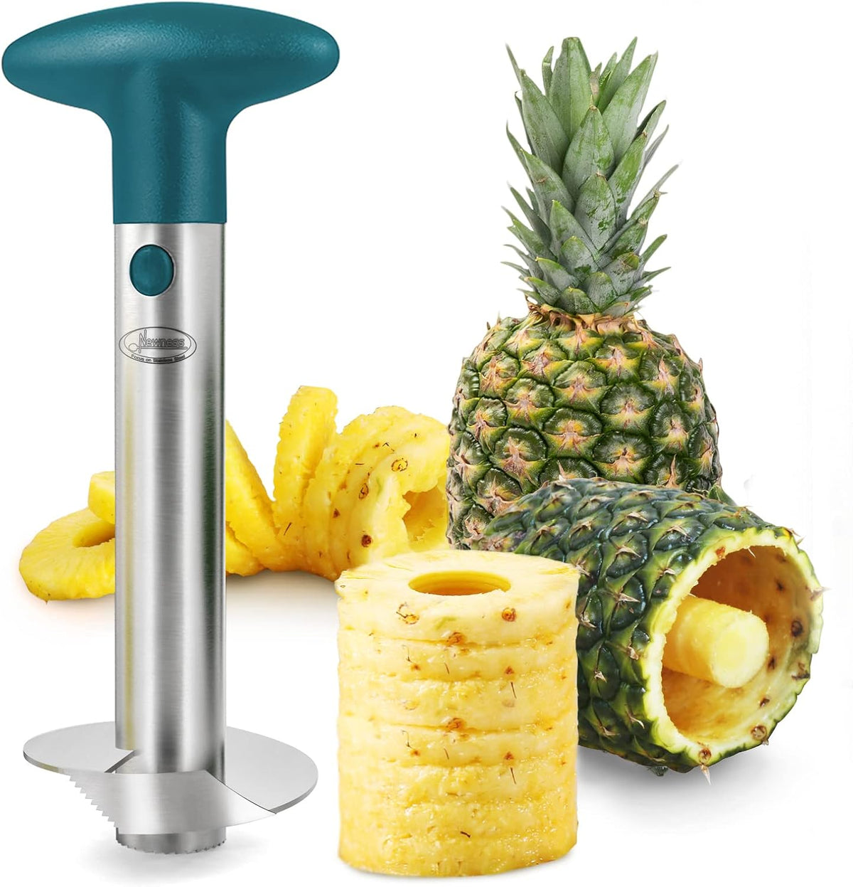 Newness Upgraded Pineapple Corer & Slicer, Reinforced Thick Blade