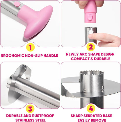 Newness Upgraded Pineapple Corer & Slicer, Reinforced Thick Blade