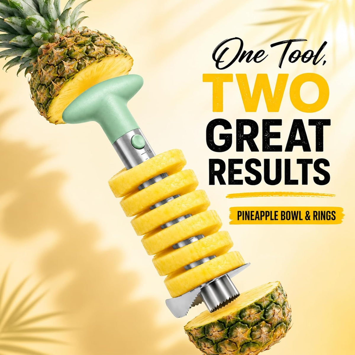 Newness Upgraded Pineapple Corer & Slicer, Reinforced Thick Blade