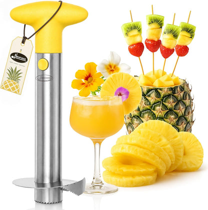 Newness Upgraded Pineapple Corer & Slicer, Reinforced Thick Blade