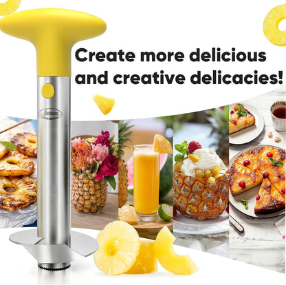 Newness Upgraded Pineapple Corer & Slicer, Reinforced Thick Blade