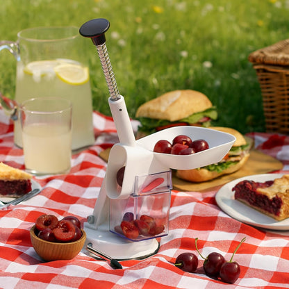 Deluxe Cherry Pitter with Suction Base, BPA Free, 11-Inches x 7.5-Inches x 4.5-Inches