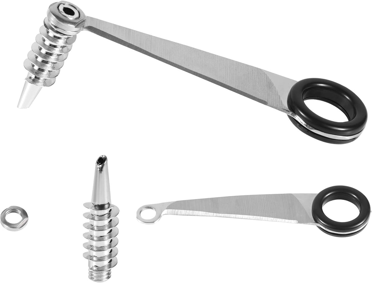 Spiral Cutter Slicer, Manual Stainless Steel Spiralizer Portable Spiral Knife Peeler Tool for Vegetable Potato Cucumber Carrot Fruit Kitchen Gadgets