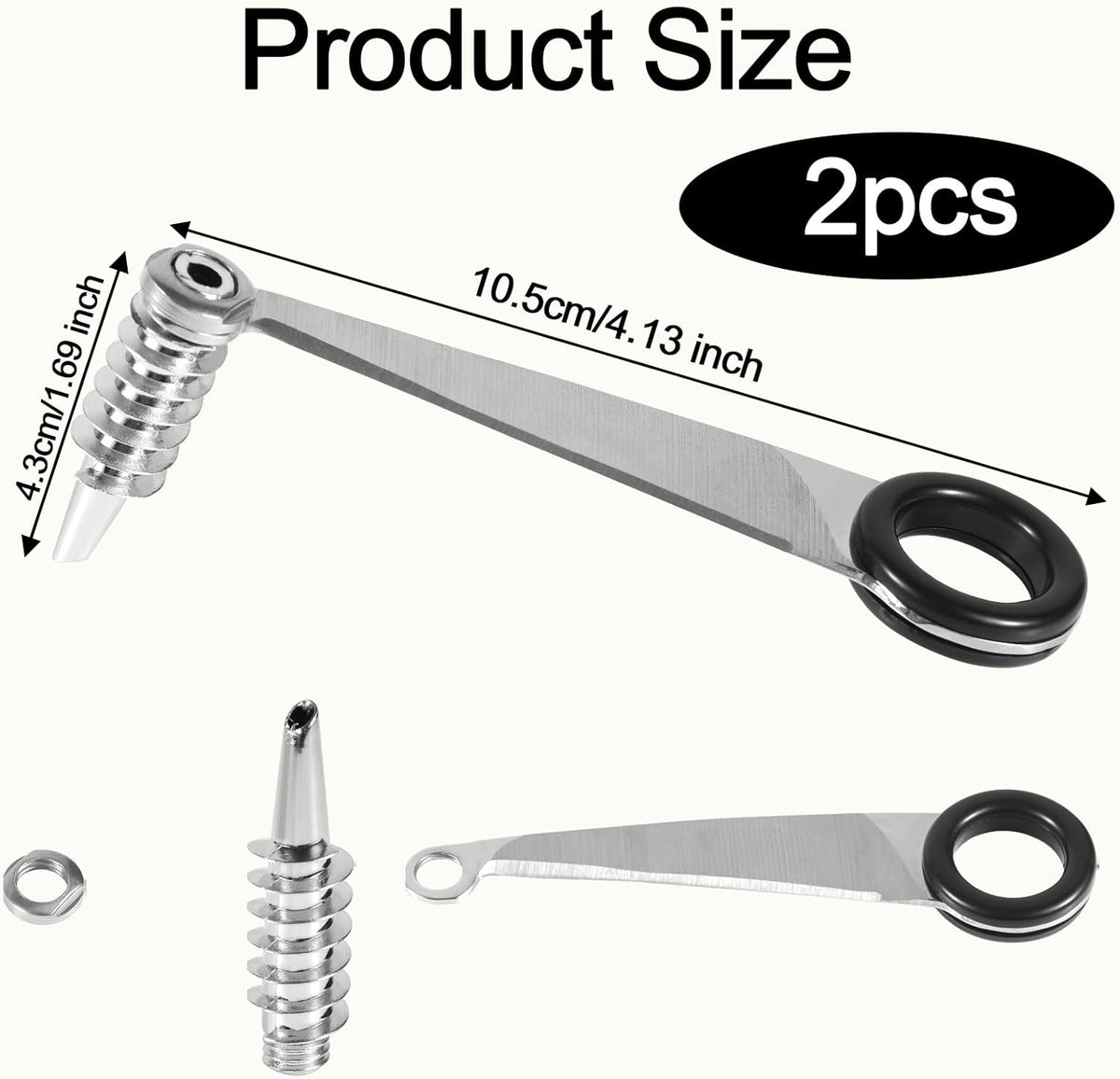 Spiral Cutter Slicer, Manual Stainless Steel Spiralizer Portable Spiral Knife Peeler Tool for Vegetable Potato Cucumber Carrot Fruit Kitchen Gadgets
