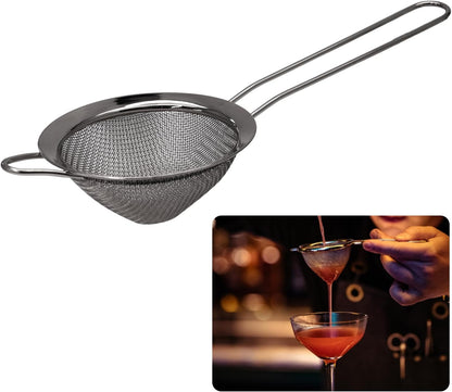 Small Fine Mesh Strainer, Stainless Steel, Gold
