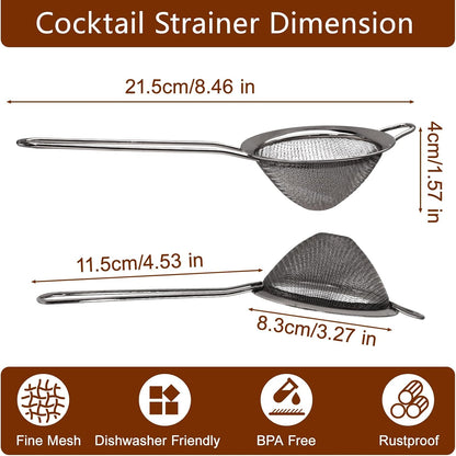 Small Fine Mesh Strainer, Stainless Steel, Gold