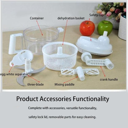 Manual Food Chopper - Vegetable Manual Quick Chopper, Easy-Clean Food Dicer, Suitable for Vegetables, Meat, Fruit, Nuts, Herbs, Onions, Salsa, and More - Multi-Function Manual Food Processor