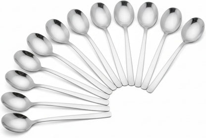 12 Pcs Mini Stainless Steel Spice Spoons, 3.5 Inch, Silver
