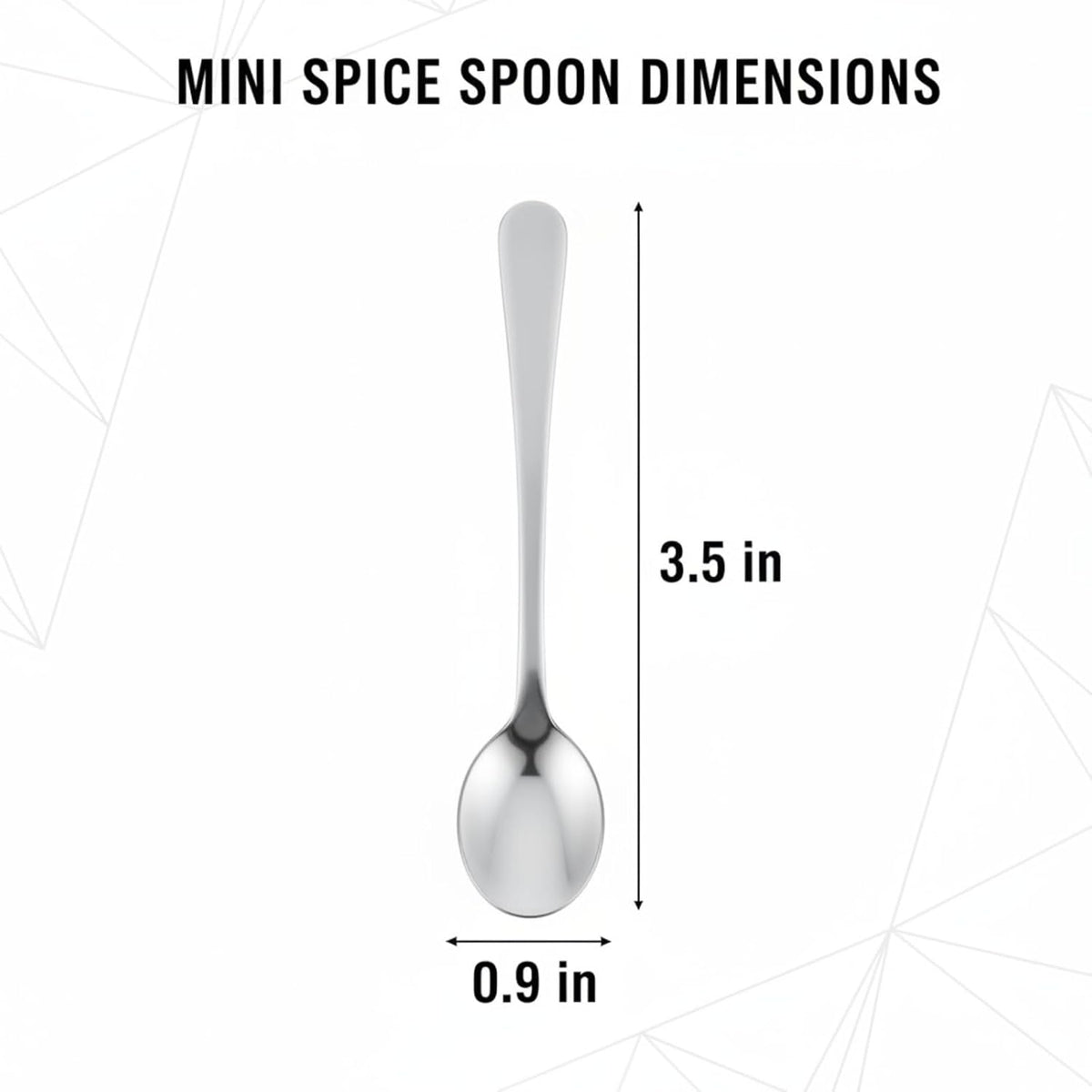 12 Pcs Mini Stainless Steel Spice Spoons, 3.5 Inch, Silver