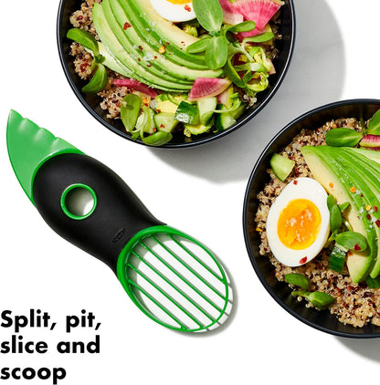 Good Grips Stainless Steel Pineapple Corer & Slicer + Good Grips 3-in-1 Avocado Slicer - Green